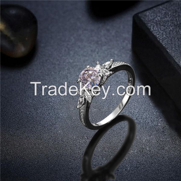 925 sterling silver womens diamond CZ stones finger rings jewelry