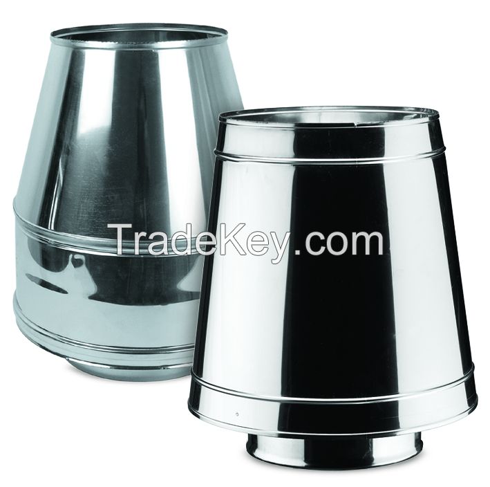 ACCESSORIES - Single/Double Wall Stainless Steel AISI 304/316L Chimney Flue Fittings