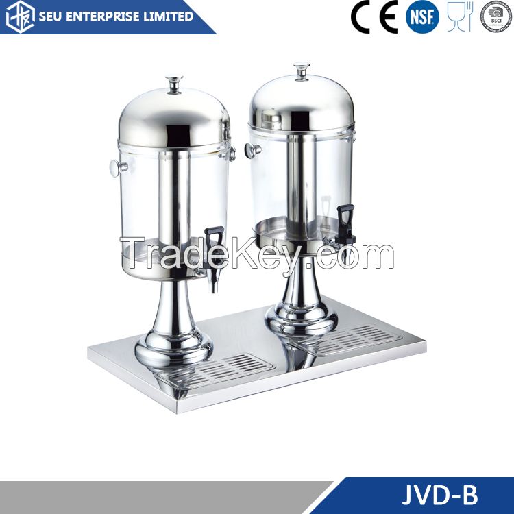double columnar soda beverage dispenser with stand
