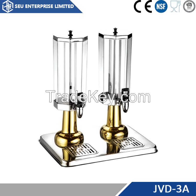 double columnar soda beverage dispenser with stand