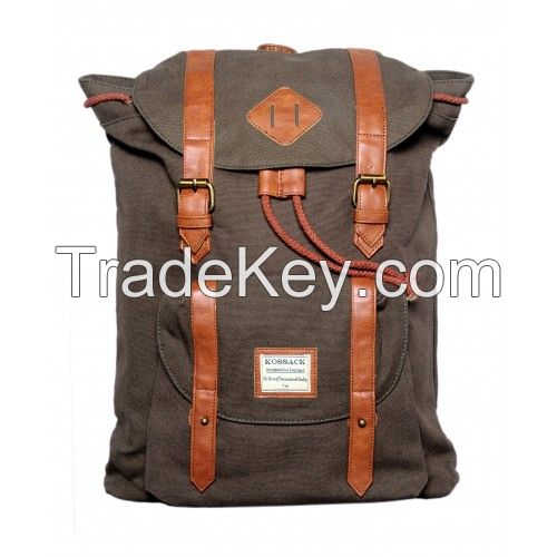 Mens Backpack Military Green /Tan