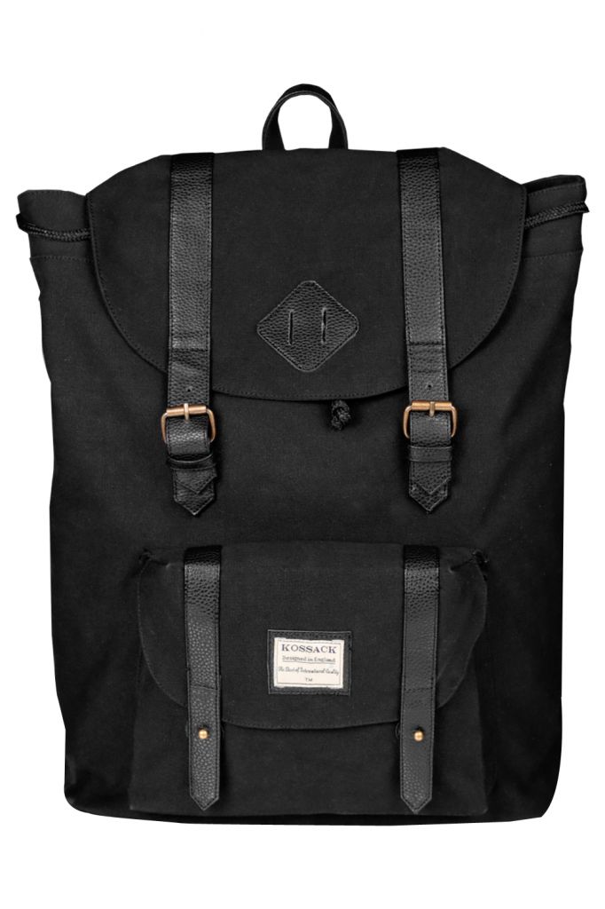 Heavy Canvas Mens' Backpack (Black)