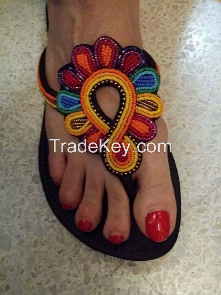 PENDOLICIOUS BEADED MOCCASINS, (SANDALS)