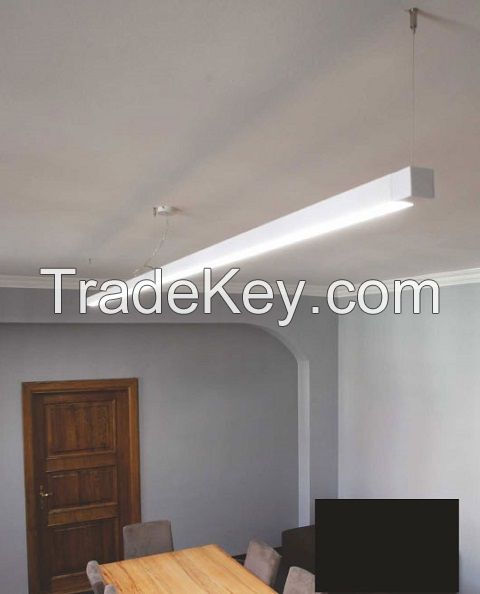 suspended linear light fixtures