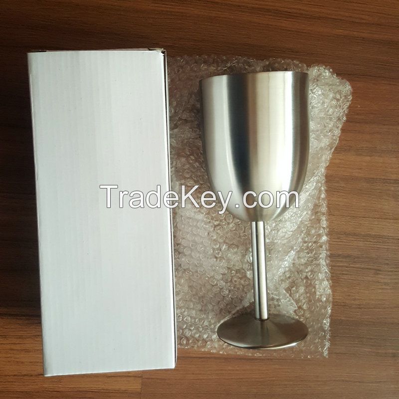10oz Stainless Steel Double Walled Vacuum Insulated Wine Glass