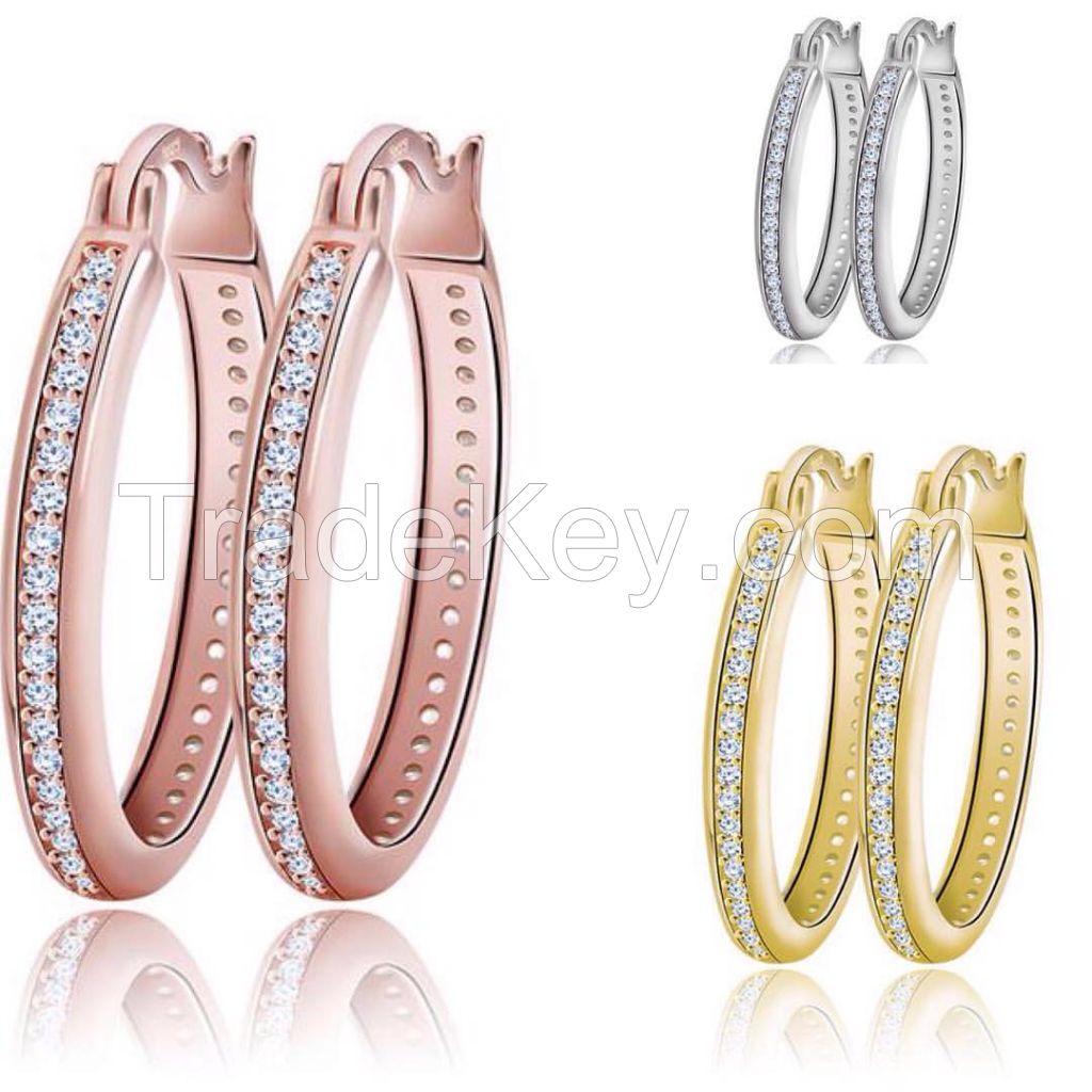 Big Circle Hoop Earrings