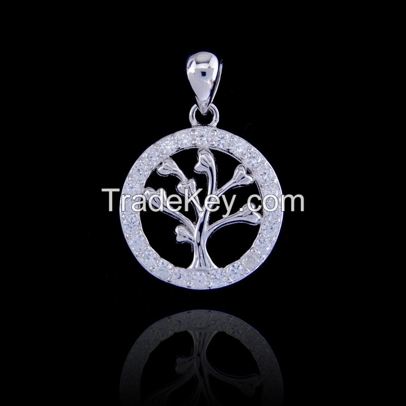 925 Sterling Silver Pendant (CZ Stone)