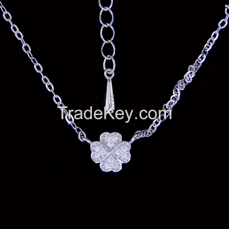 925 Sterling Silver Necklaces(CZ Stone)