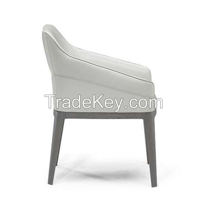 Natuzzi seam item dining chair real leather dining chair solid wood dining chair OEM factory