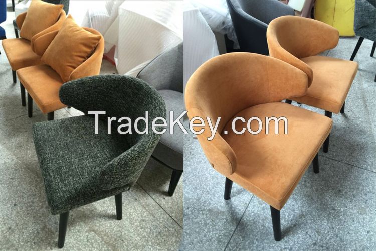 Minotti same item dining chair solid wood dining chair home furniture fabric dining chair OEM factory