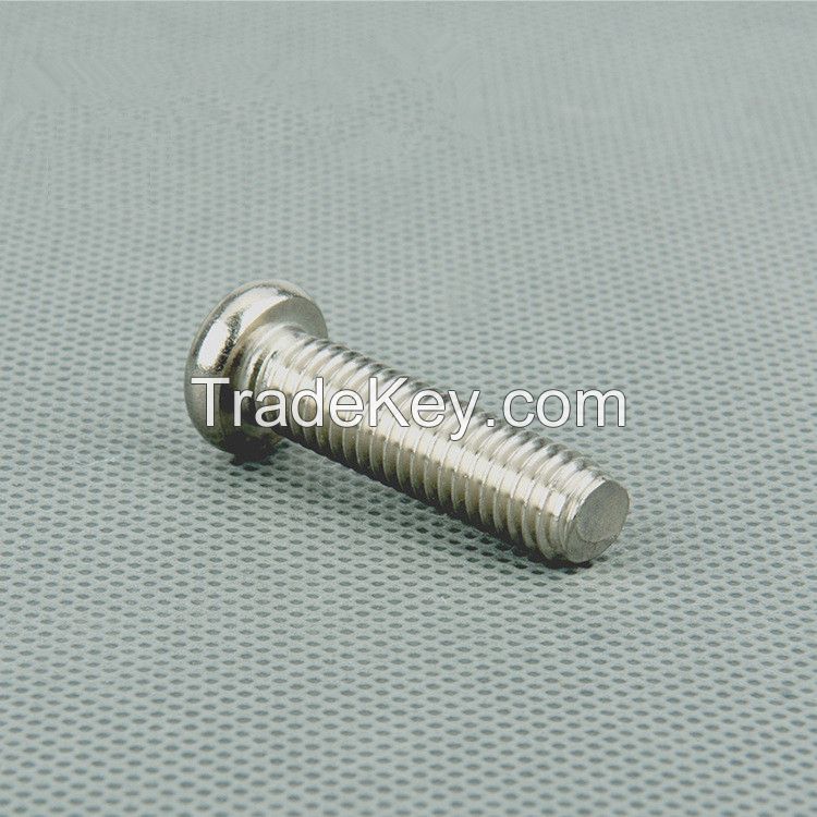 304 stainless steel gb GB818 pan head screw cross round head machine s