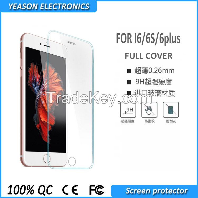 transparent tempered glass screen protector for apple iphone 6