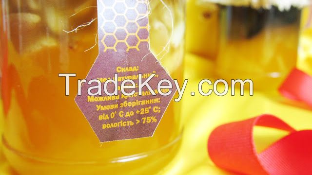 Honey with Almond Nuts Organic 100% Pure Raw Bee Handmade Natural Eco Jar Diet