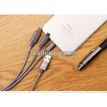 Zinc alloy made port usb cable with factory price for apple iphone 6 samsung micro usb