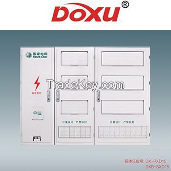 Doxu Anti-Theft Glass Fiber Reinforced Plastic Electric Meter Box Three Phase 15 Circuit