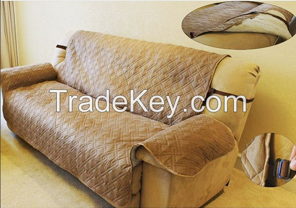 Surefit quilted Micro suede micro polyester reversible Waterproof Furniture Protector Sofa slipcover