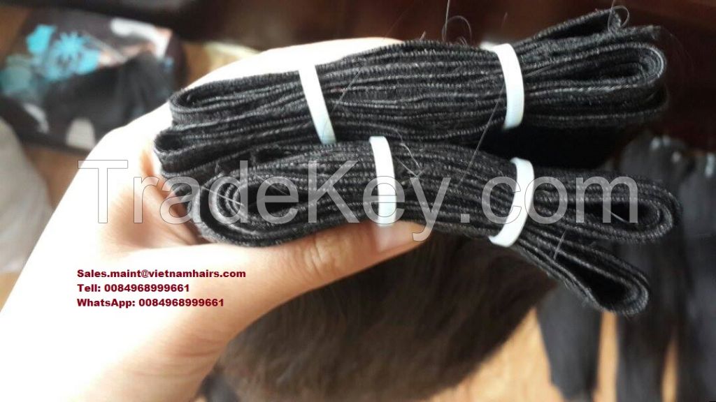 Single drawn Curly Weft Hair