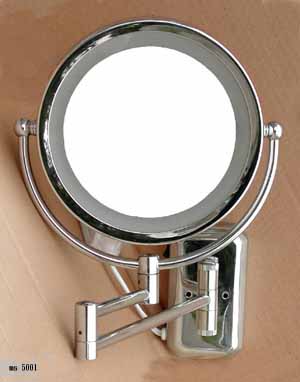 Double sided wall lighted mirror