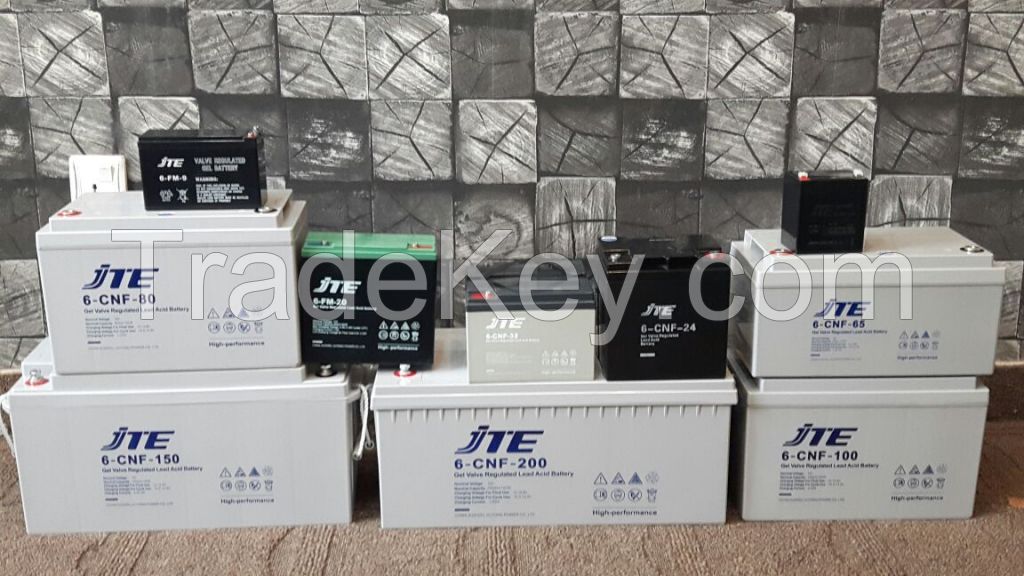 JTE Polymer gel Dry Maintenance free VRLA battery