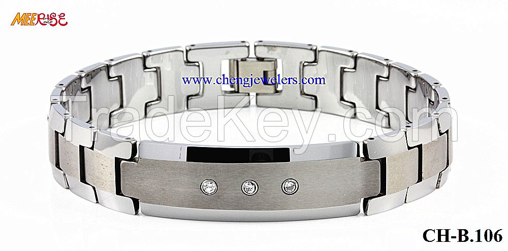 New Design Stylish Tungsten Bracelet,mens Jewelry Bracelet,cicret Bracelet With Cz