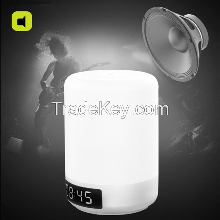 5W change color , dimmable LED bluetooth speaker lamp clock alarm desk