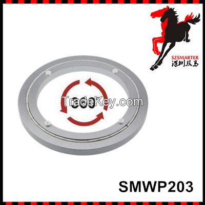 High Quality 8inch Low-noise Aluminum Lazy Susan Bearing, Swivel Plate, Load Capacity 80kgs, Silver Color