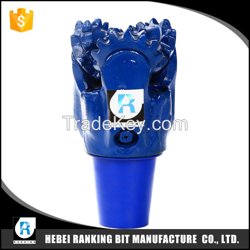 API steel tooth tricone bit IADC117 rubber sealed bearing/stone cutting router bits