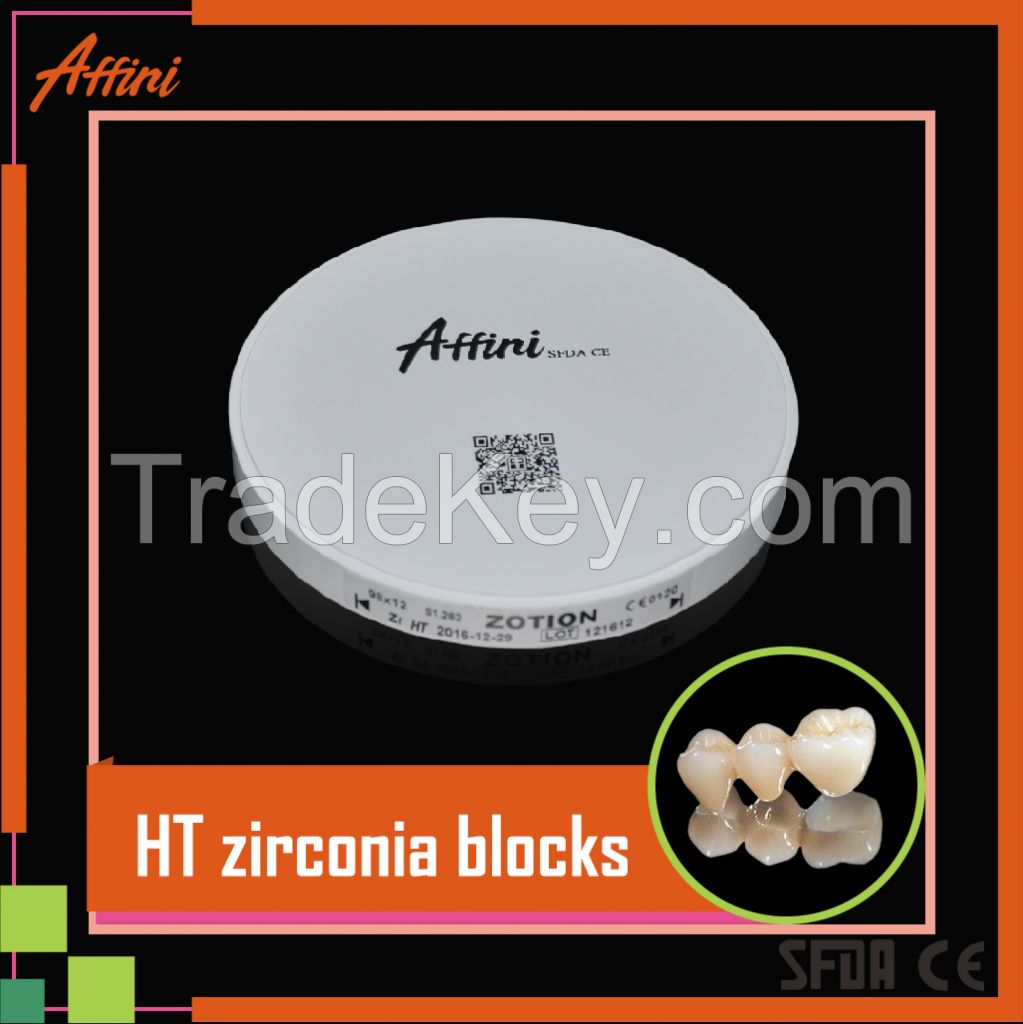 China Manufacturer Dental material  ceramic zirconia block