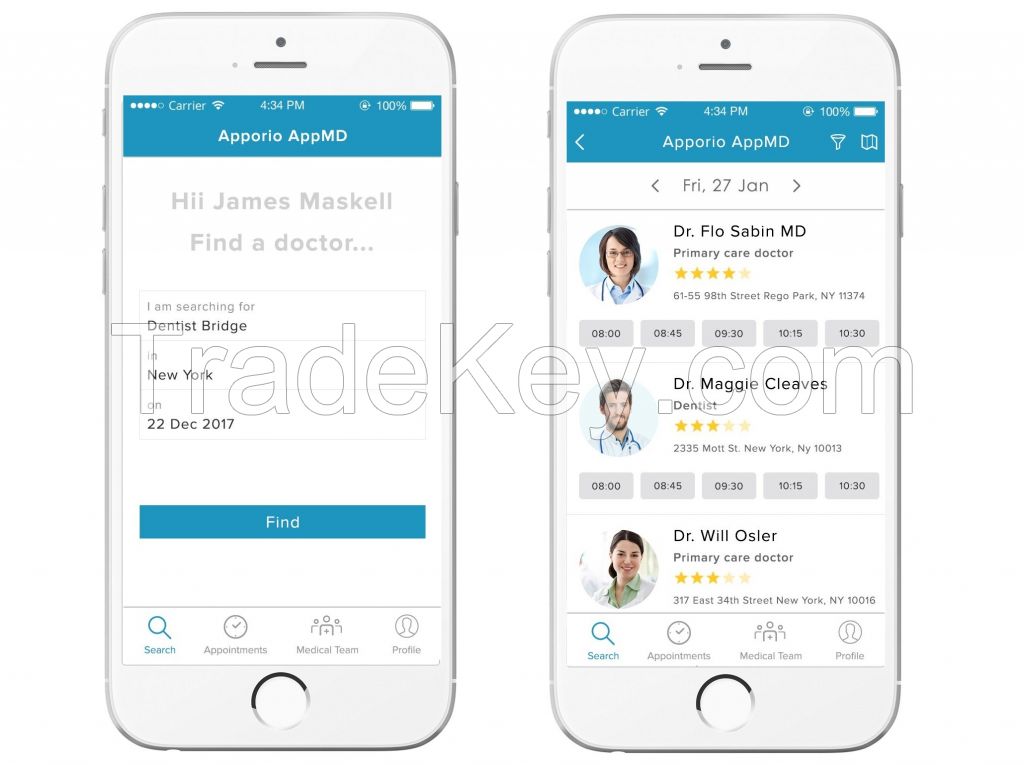 Apporio AppMD - Doctor Appointment Booking App - Launch Your Own