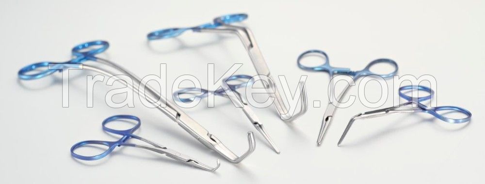 Cardiovascular Surgery Instruments included vascular clips scissors forceps and needle High Quality Stainless Steel.