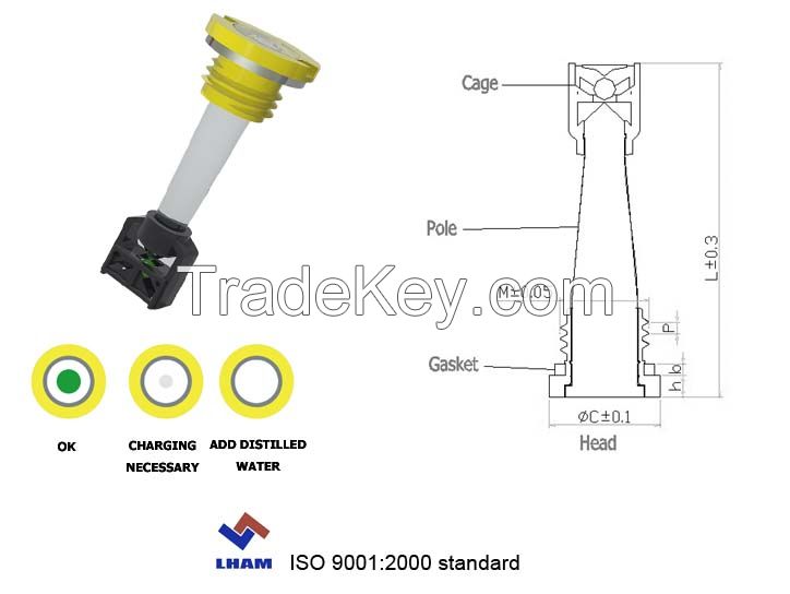 battery charge indicator for car battery with 1 balls A201