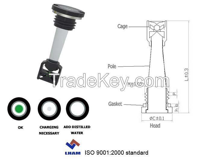 battery charge indicator for car battery with 1 balls A202