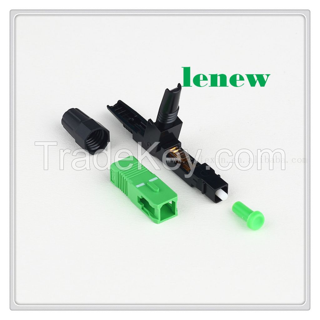 SC/APC single mode fiber optic fast connector