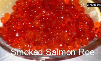 Fish roe and smoked products