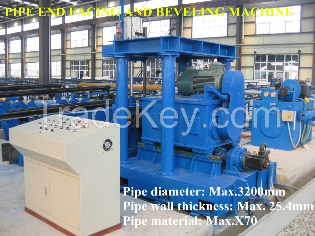 Pipe end facing and beveling machine