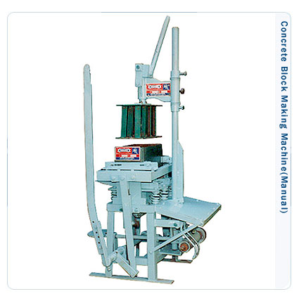 stationary type cocrete block making machine