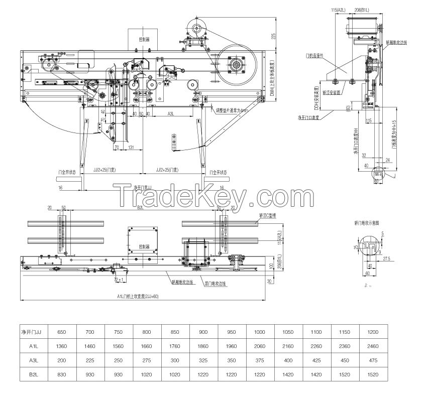 lefeng 800x 2100 Center Opening Two Panel