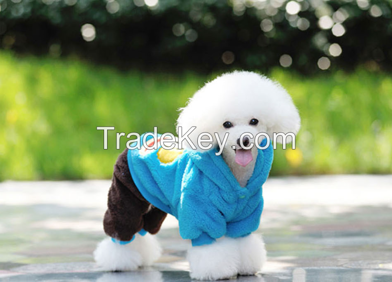 Velvet fashion dog cloth for winter outdoor and decoration