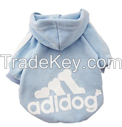 Pet Dog Clothes Coat Soft Cotton Adidog Clothing 7 Colors Small Size S M L Xl XXL Dog Jacket