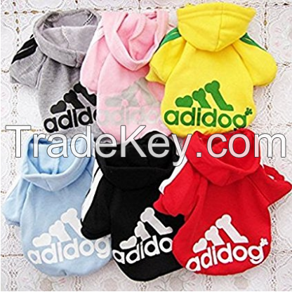 Pet Dog Clothes Coat Soft Cotton Adidog Clothing 7 Colors Small Size S M L Xl XXL Dog Jacket