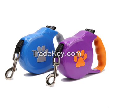 Adjustable size Retractable Dog Leash - Ribbon Lead for Training, Backyard Use and Walking Dogs - Easy to Grip Handle - Pet Training