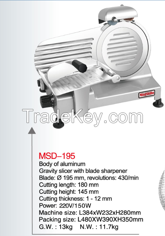 semi-automatic aluminium alloy  body frozen meat slicer cutting machine for hotel 