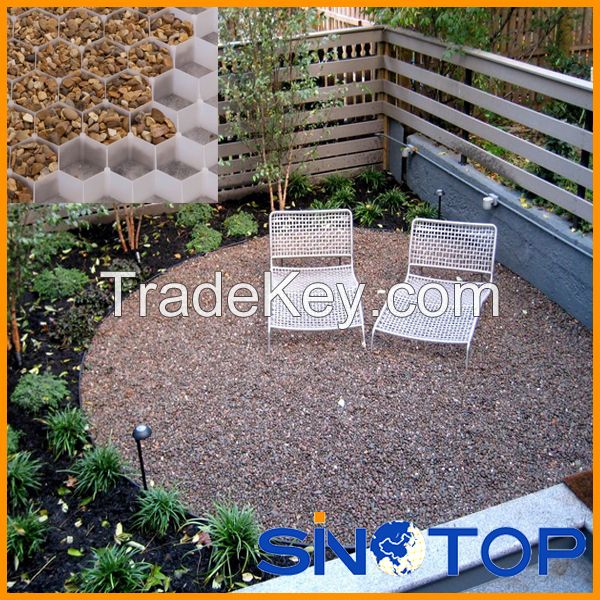 Gravel paving stabilizer