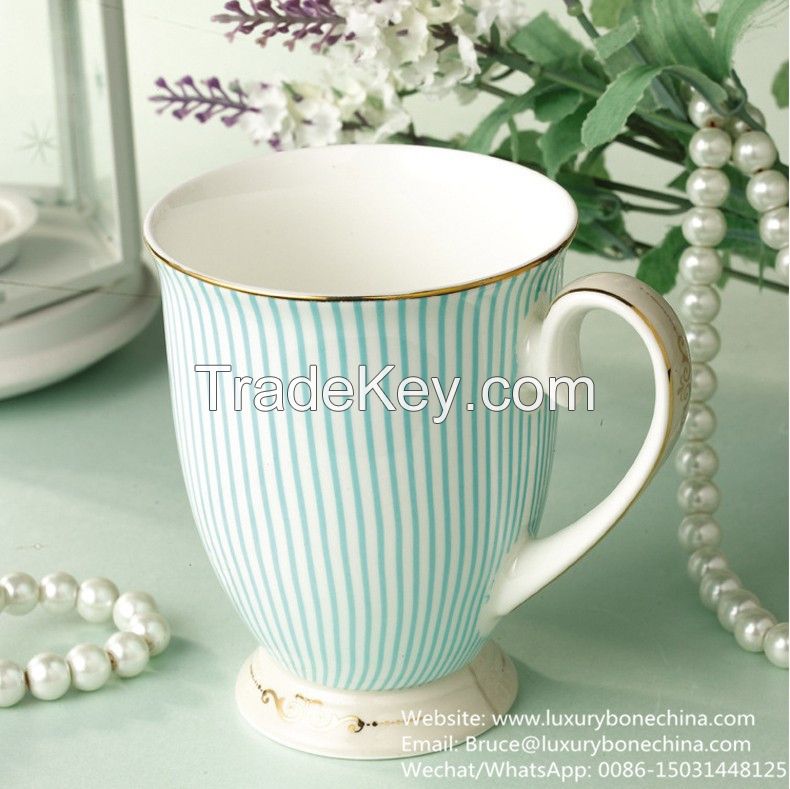 Floral Pattern Luxury Bone China Mug 330ml  Gift