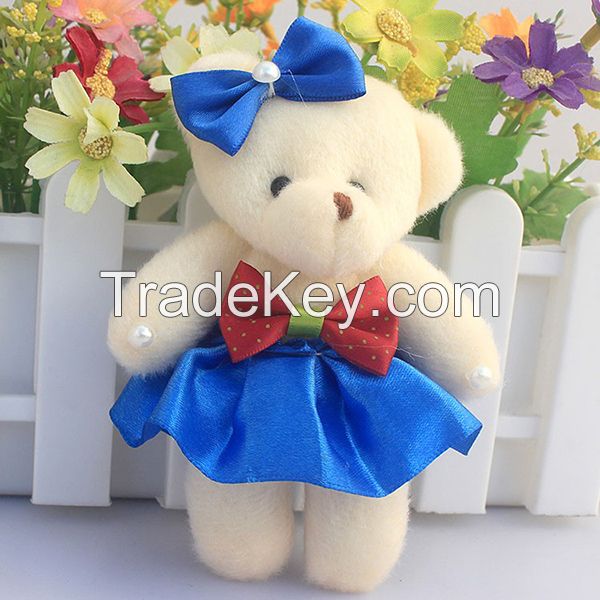 12pcs/lot 11cm Baby Soft Mini Teddy Bear Toys For Children Plush Doll