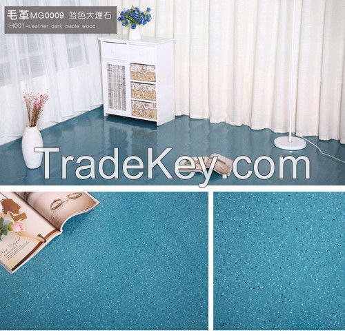 PVC sheet flooring with linoleum