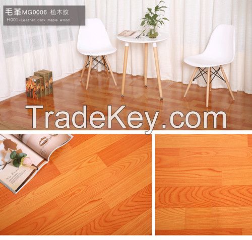 PVC sheet flooring with linoleum