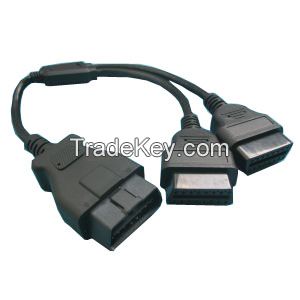 Customized OBD cables for auto diagnostic tool OBD female to male cables 
