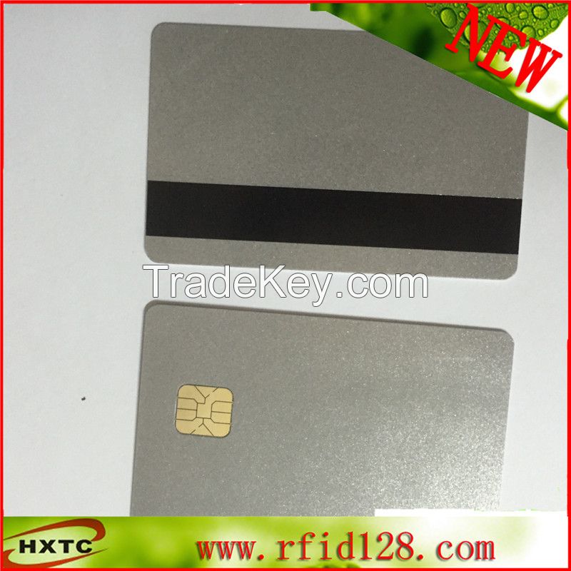 SLE4428 - Big Chip - Silver PVC Smart Card magnetic stripe card