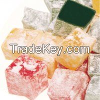 Turkish delight, Turkish coffe, dried nuts and fruits, flavored and jelly candies and similar foodstuff